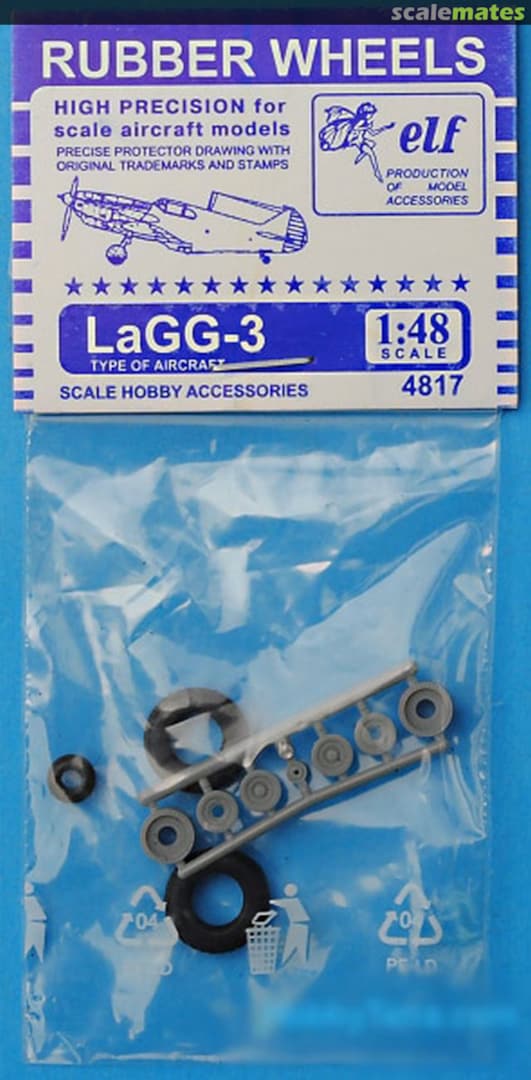 Boxart LaGG-3 rubber wheels 4817 Elf Production of Model Accessories