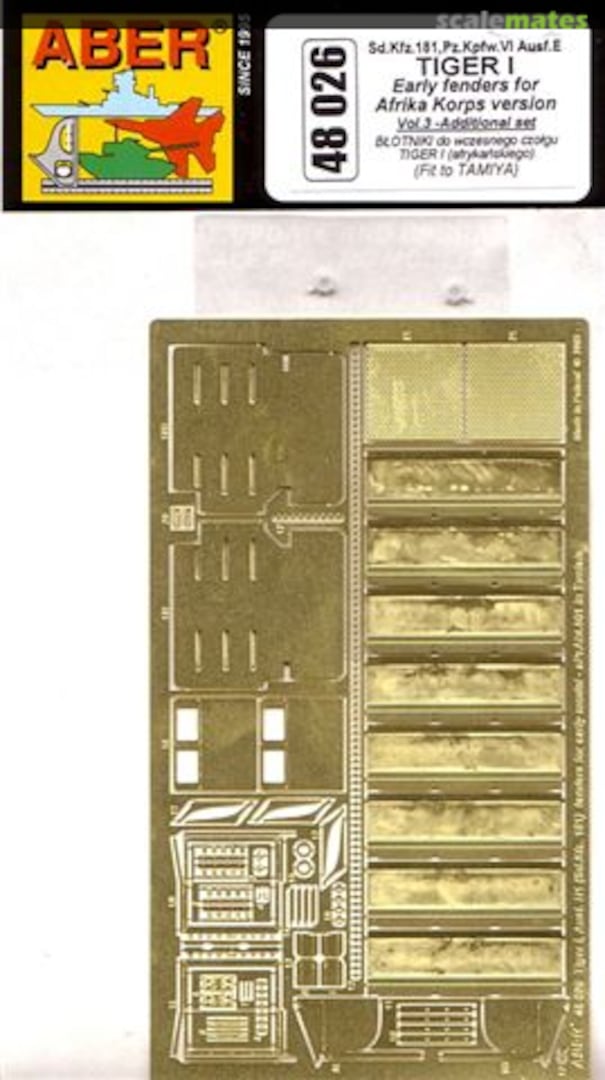 Boxart Sd.Kfz.181 Pz.Kpfw.VI Ausf.E Tiger I Vol.3 early Fenders 48026 Aber