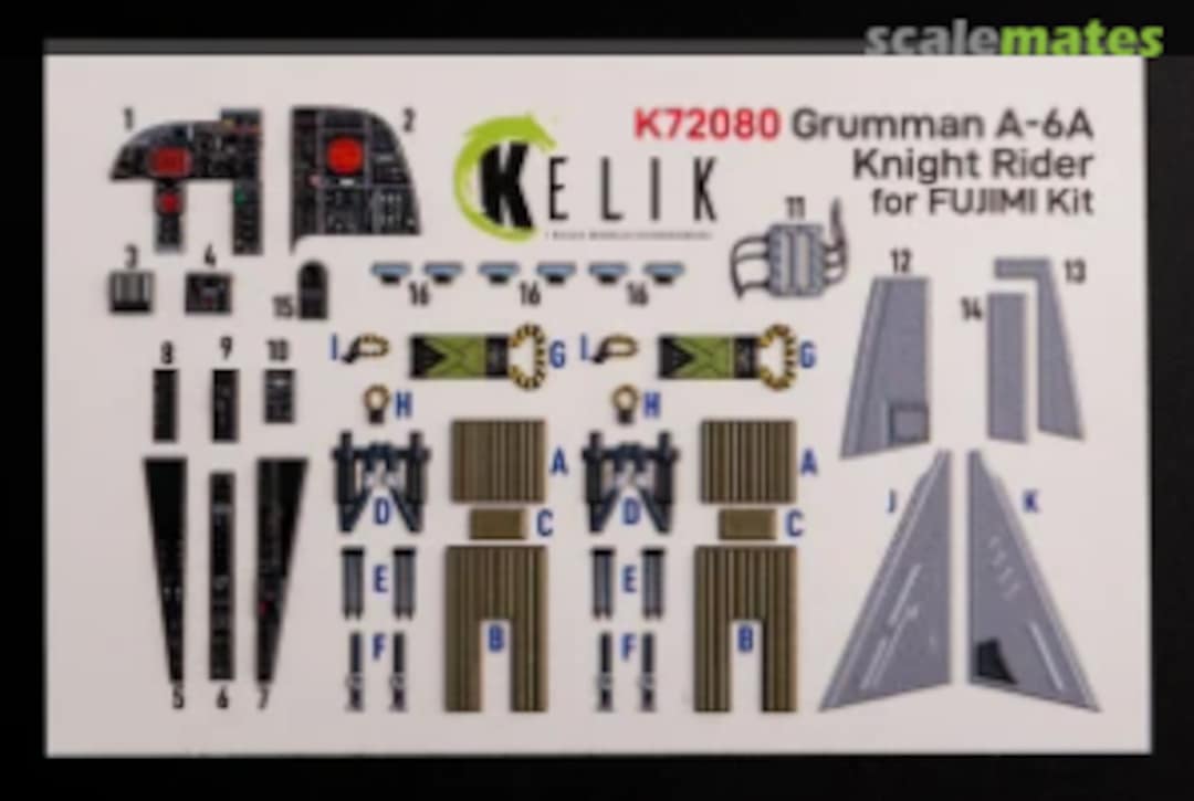 Boxart Grumman A-6A Knight Rider interior 3D decals K72080 Kelik