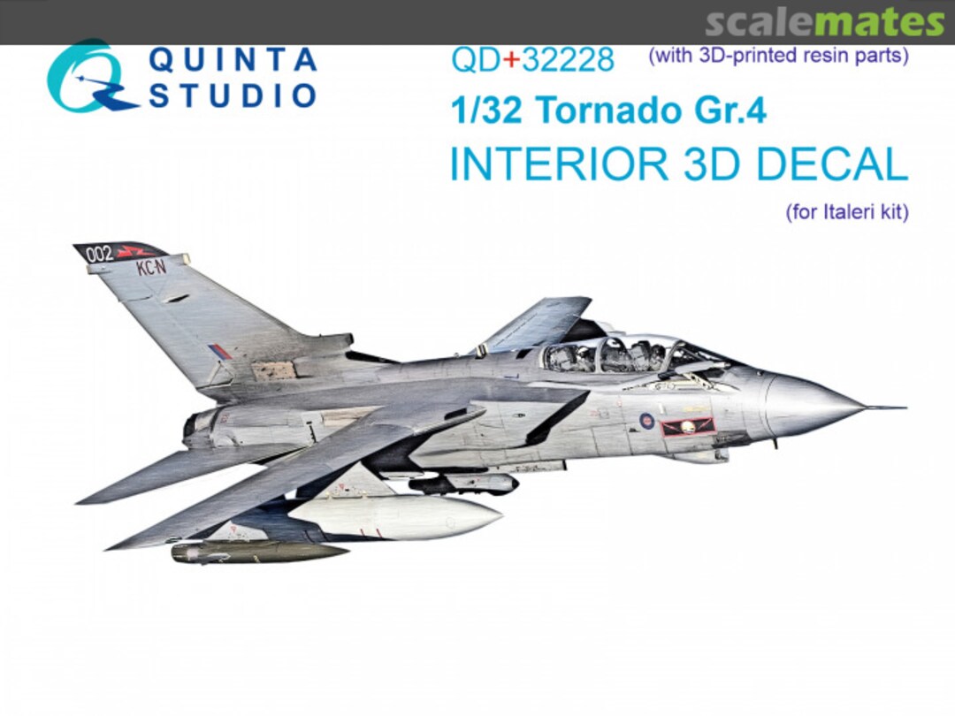 Boxart Tornado Gr.4 interior 3D decals (with 3D-printed resin parts) QD+32228 Quinta Studio