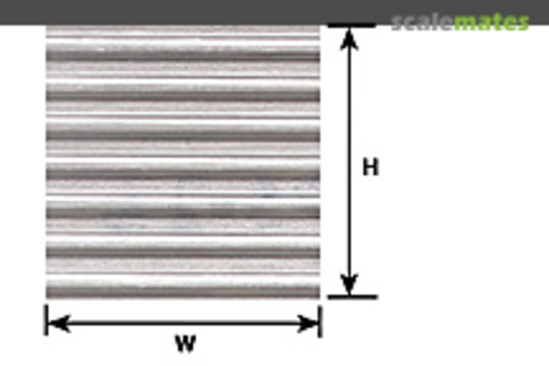 Boxart Corrugated Siding Patterned Sheet (175x275x0.5mm) 91520 Plastruct