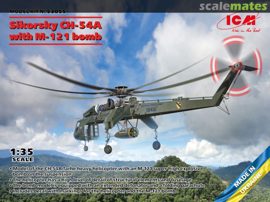 Boxart Sikorsky CH-54A with M-121 Bomb 53055 ICM