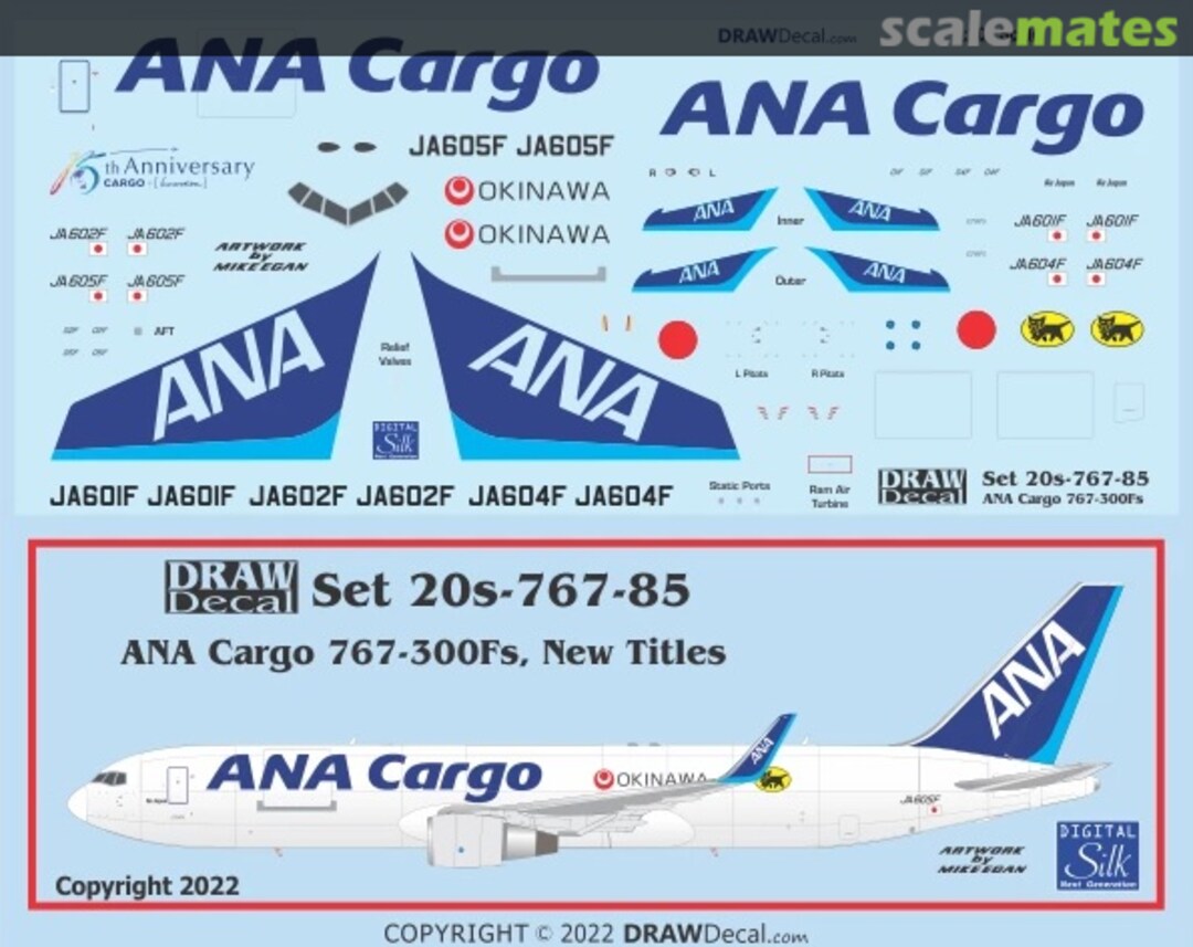 Boxart ANA Cargo 767-300Fs, New Titles 20-767-85 Draw Decal