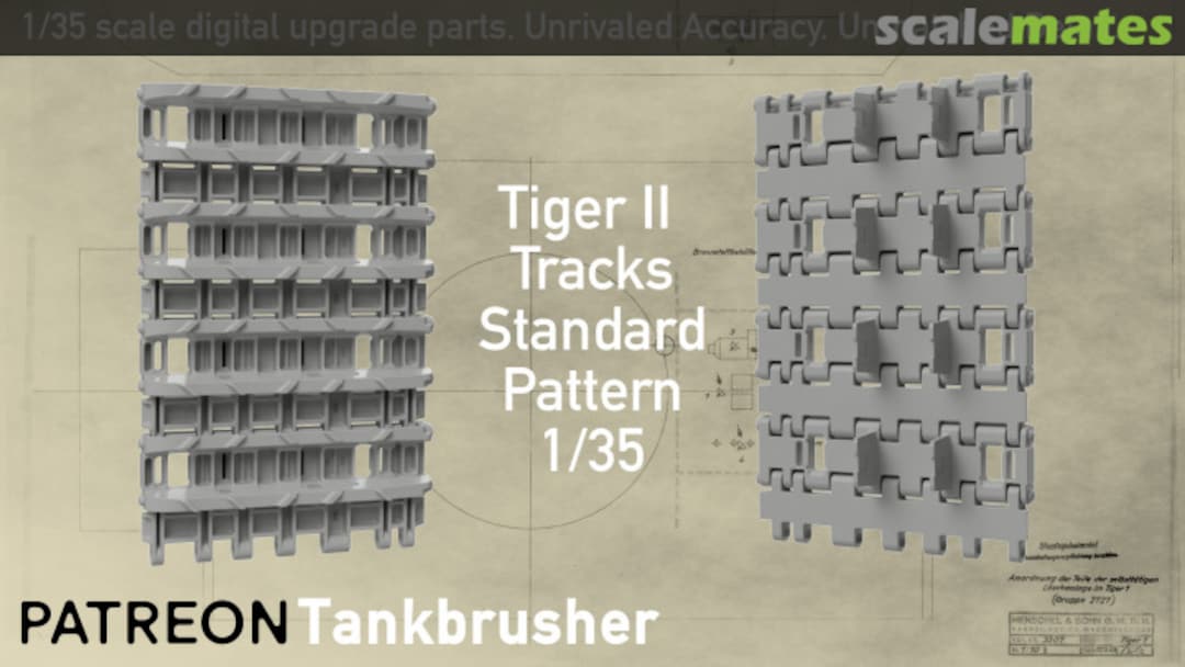 Boxart King Tiger - Combat Tracks - Standard Pattern 352401021 Tankbrusher Scale Modeling