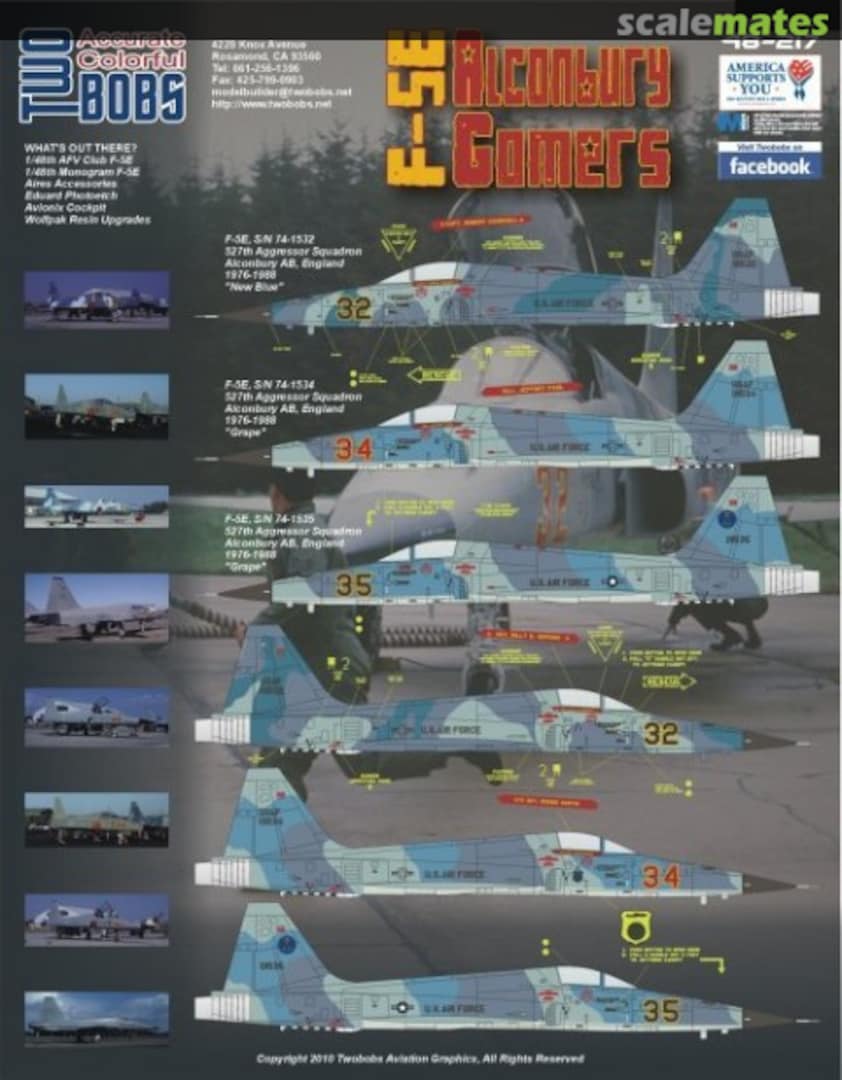 Boxart F-5E Alconbury Gomers 48-217 TwoBobs Aviation Graphics