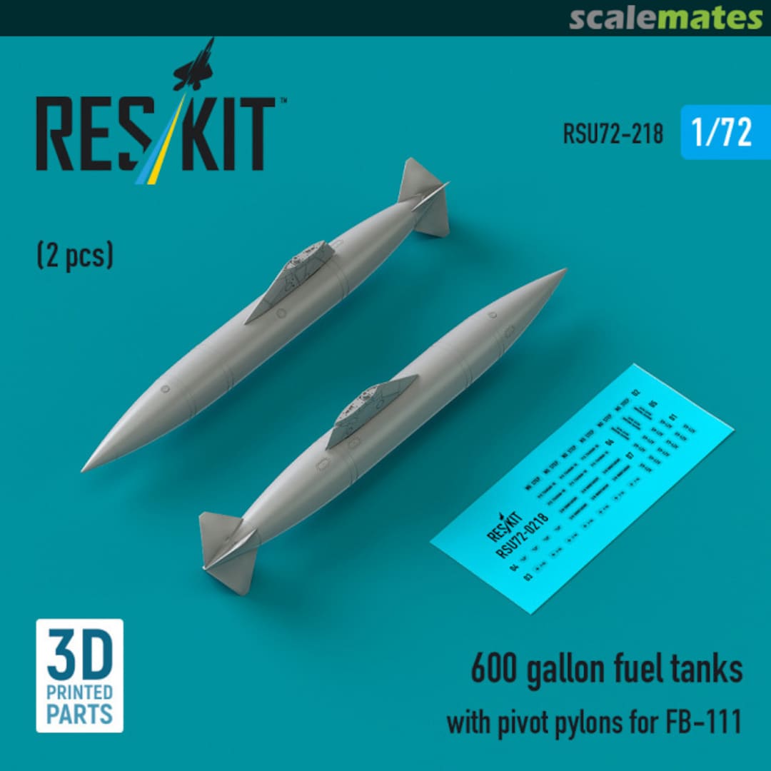 Boxart 600 gallon fuel tanks RSU72-218 ResKit