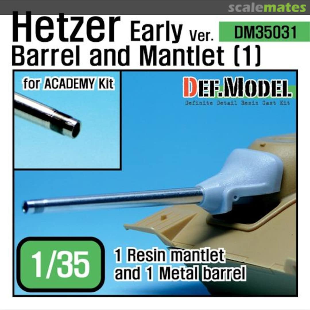 Boxart Hetzer Early Gun Barrel and Mantlet Set DM35031 Def.Model