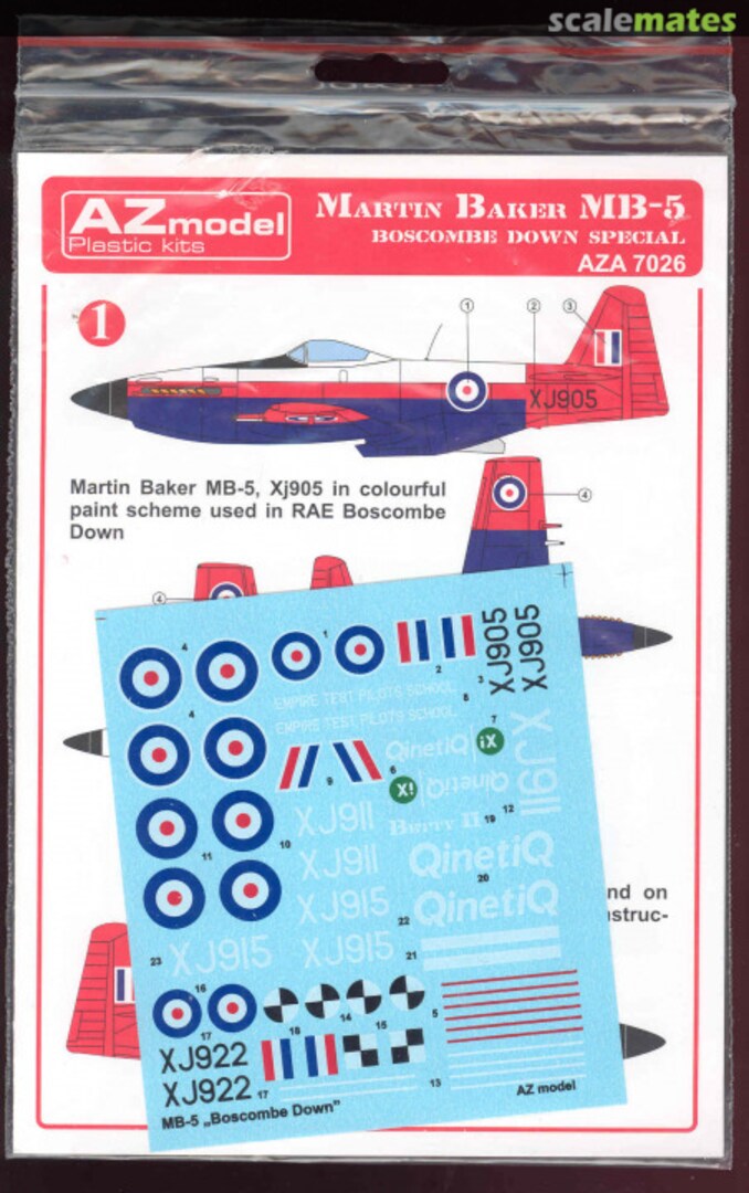 Boxart Martin Baker MB-5 Boscombe Down Special AZA 7026 AZmodel