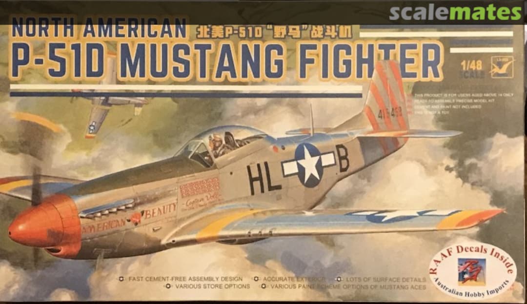 Boxart P-51D Mustang Fighter LS-006 Meng Model