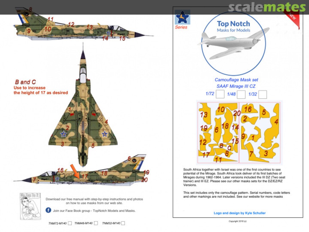 Boxart SAAF Mirage III CZ TMN48-M140 TopNotch