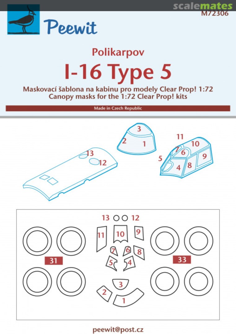 Boxart Polikarpov I-16 type 5 M72306 Peewit