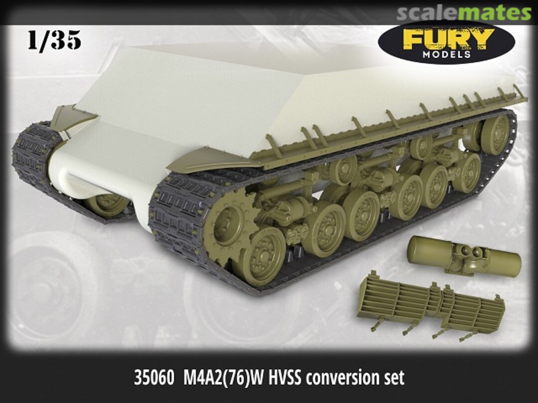 Boxart M4A2 (76)W HVSS Conversion set 35060 Fury Models