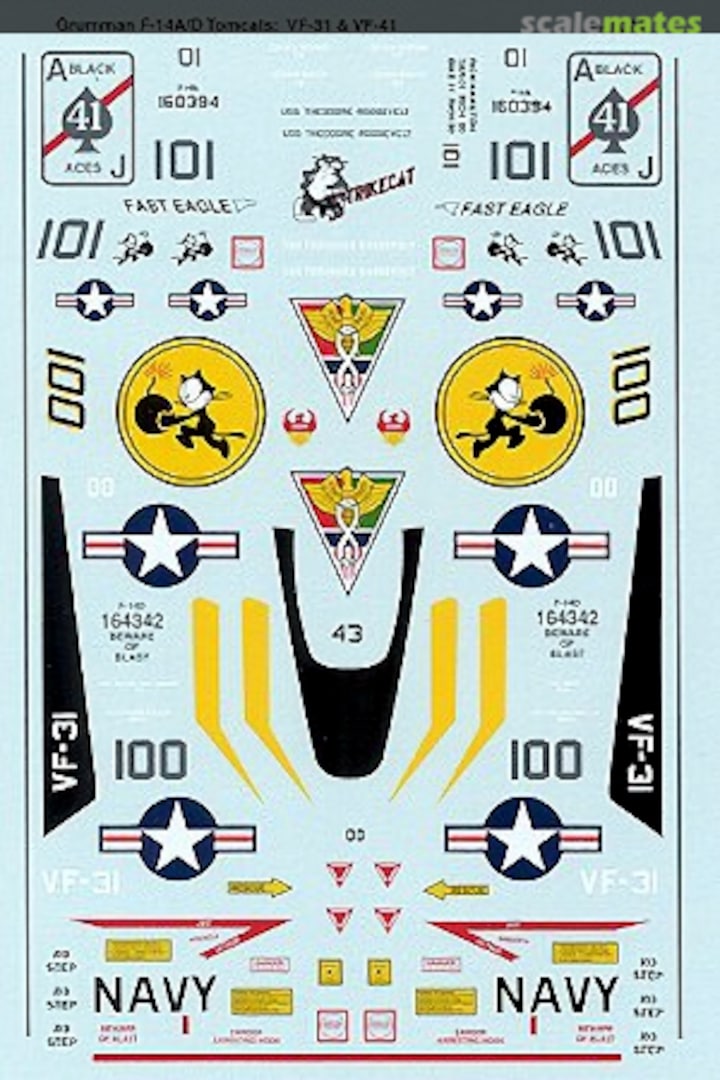 Boxart Grumman F-14A/D Tomcats 48-1044 Microscale