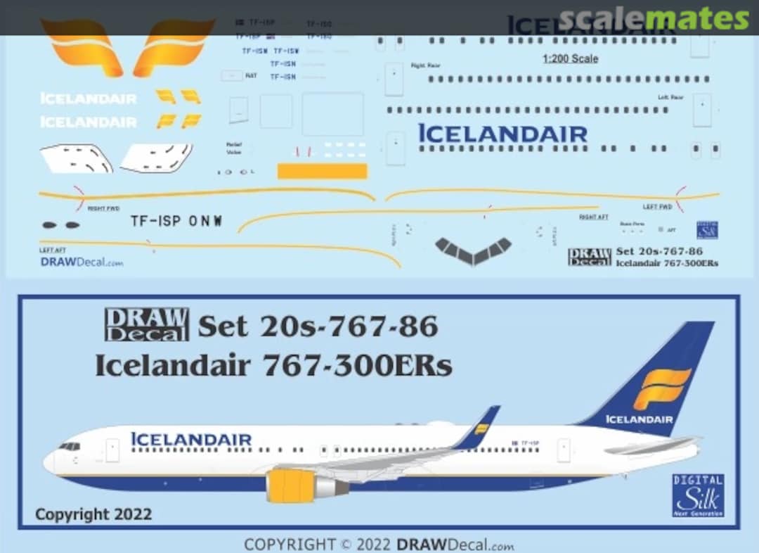 Boxart Icelandair 767-300ERs 20-767-86 Draw Decal