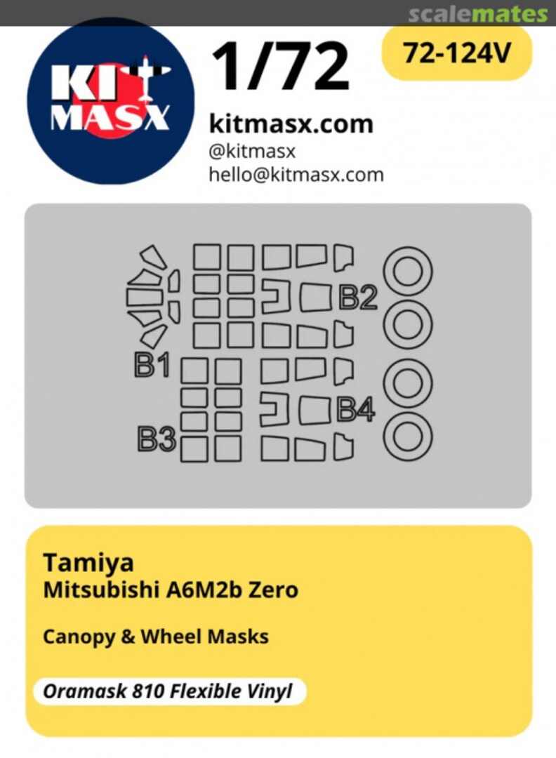 Boxart Mitsubishi A6M2b Zero 72-124V Kit Masx