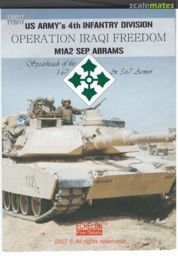 Boxart US Army M1A2 SEP Abrams in Operation Iraqi Freedom T35017 Echelon Fine Details