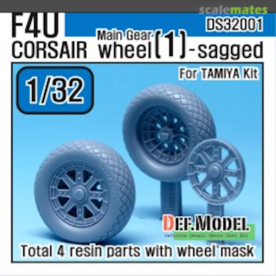 Boxart F4U Corsair Main Gear Sagged Wheel Set DS32001 Def.Model