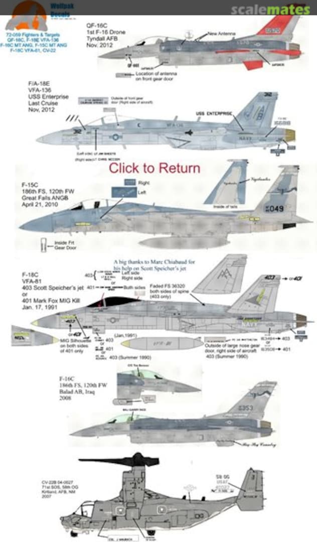 Boxart Fighters & Targets 72-059 Wolfpak Decals