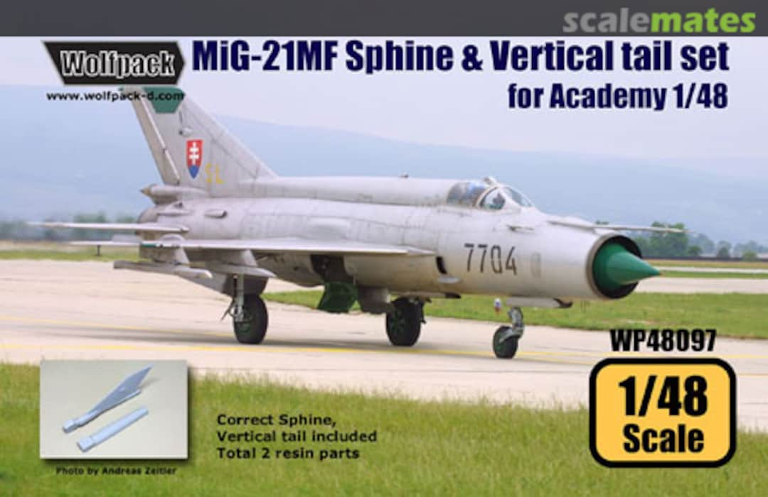 Boxart MiG-21MF Sphine and Vertical Tail Set WP48097 Wolfpack