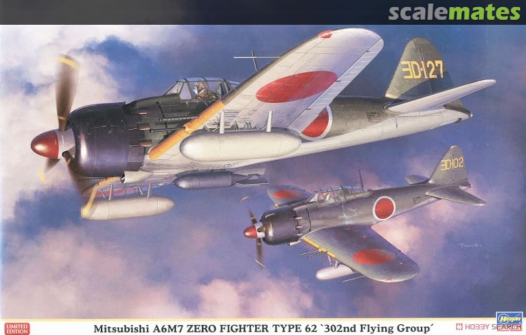 Boxart Mitsubishi A6M7 Zero Type 62 `302nd Flying Group´ 08249 Hasegawa