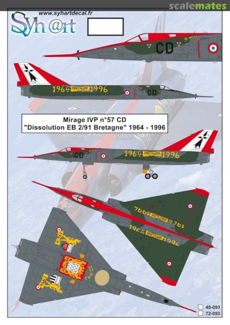 Boxart Mirage IVP n°57 CD "Dissolution EB 2/91 Bretagne" 1964 - 1996 48-093 Syhart