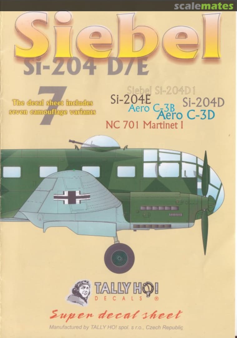 Boxart Siebel Si-204 D/E, Aero C-3B, NC-701 Martinet I 72 030 Tally Ho! (CZ)