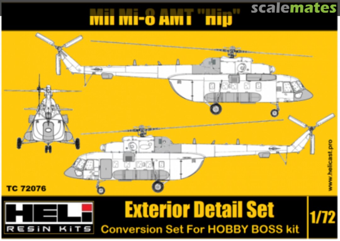 Boxart Mi-8 AMT "Hip" - Exterior Detail Set TC72076 HELI Resin Kits