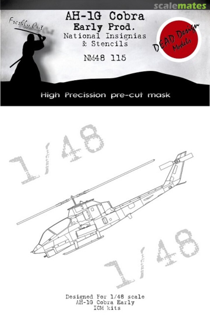 Boxart AH-1G Cobra Early Prod. - National Insignias & Stencils NM48115 DEAD Design Models