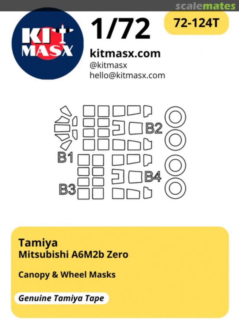 Boxart Mitsubishi A6M2b Zero 72-124T Kit Masx