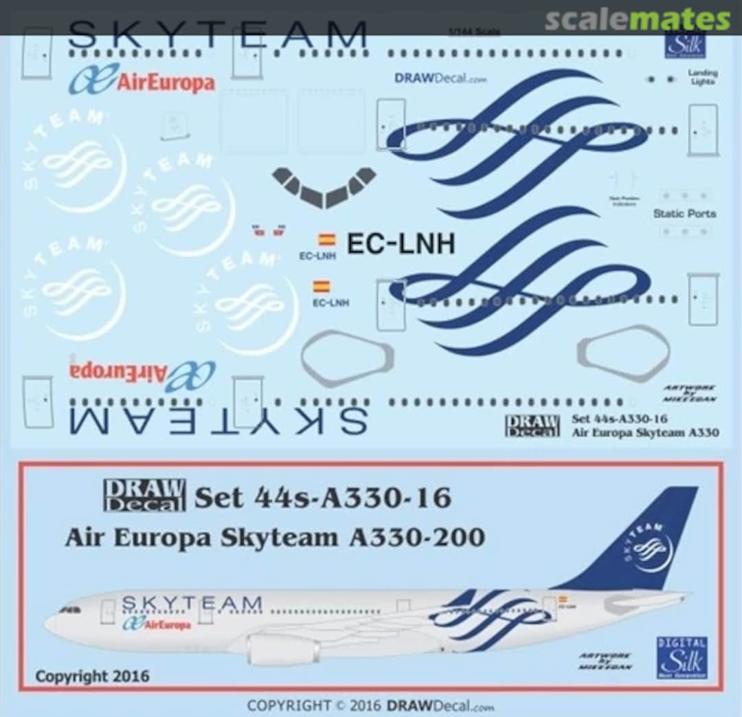 Boxart Air Europa Skyteam A330-200 44-A330-16 Draw Decal