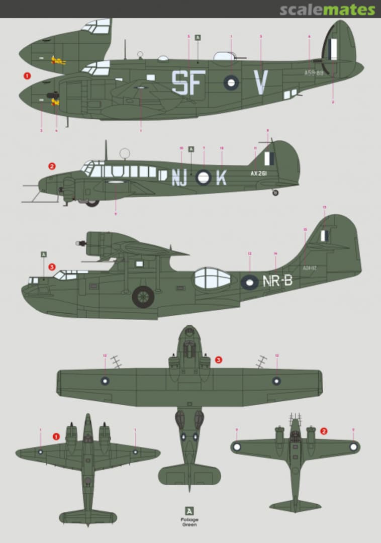 Boxart WWII RAAF Twins Pt.3: Ventura, Anson, Catalina 48056 DK Decals