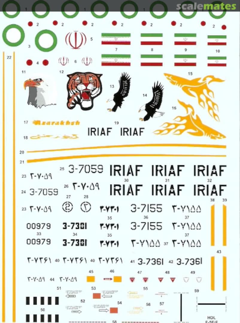 Boxart F-5E/F Tiger II / Azarakhsh 48-016 Hi-Decal Line