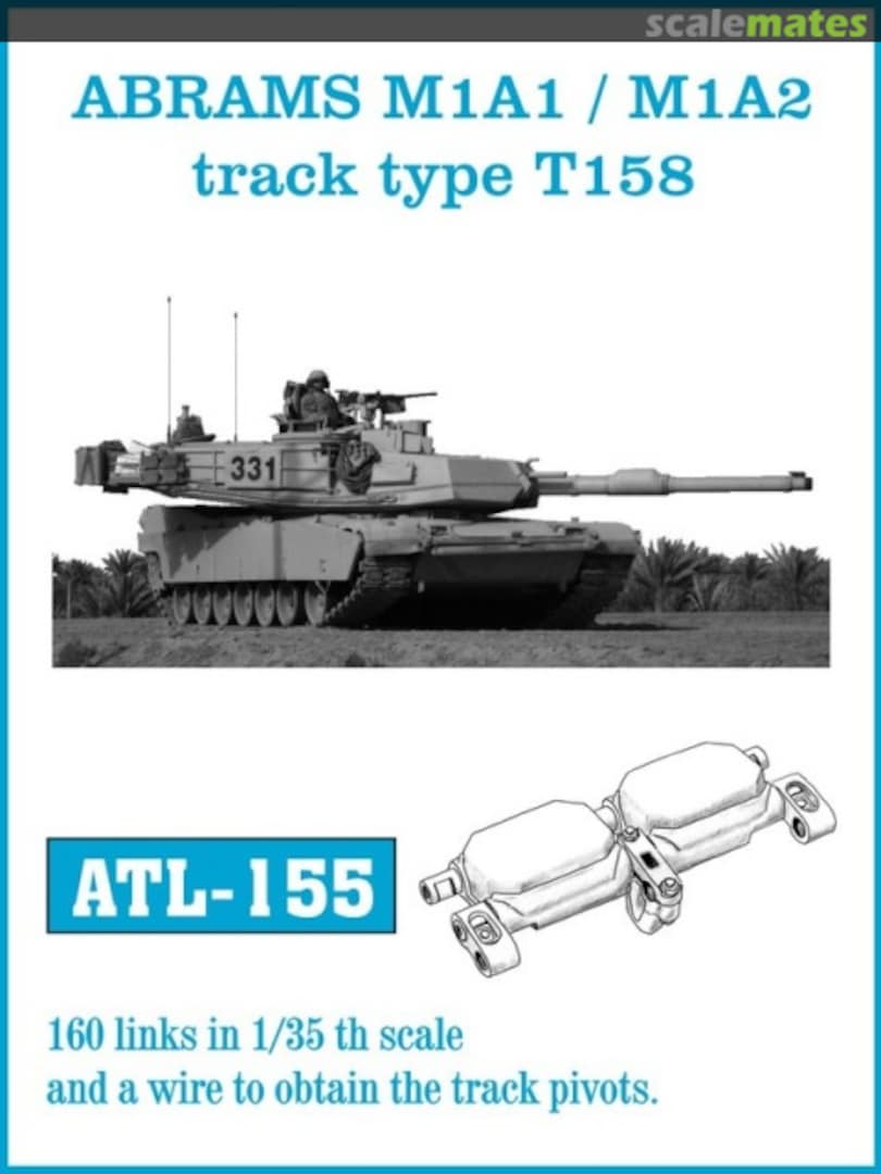 Boxart Abrams M1A1 / M1A2 track type T158 ATL-155 Friulmodel