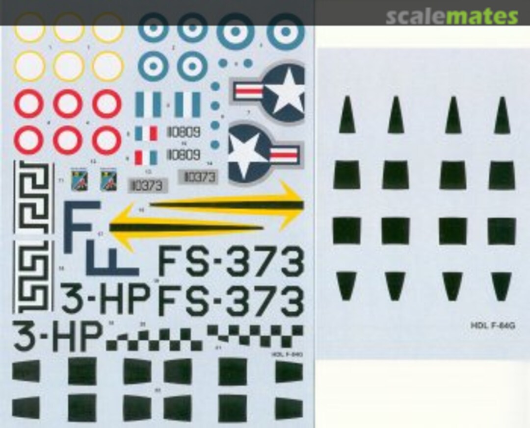 Boxart F-84G Thunderjets 72-049 Hi-Decal Line