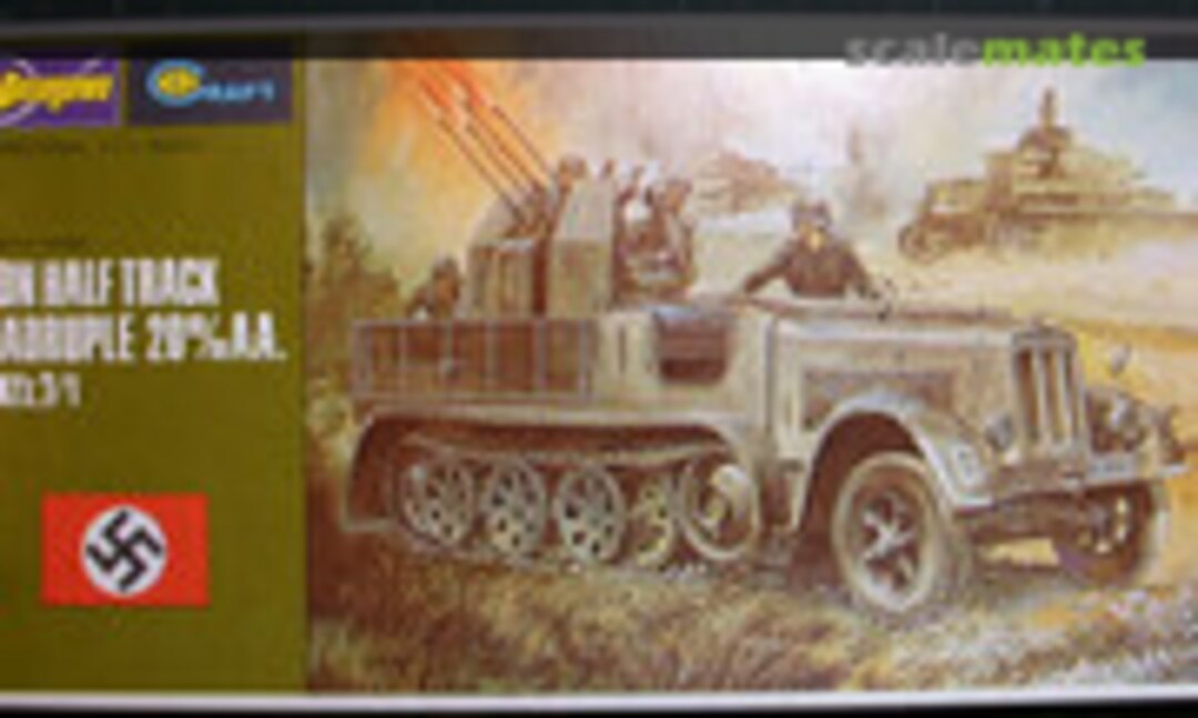 1:72 Sd.Kfz.7/1 8ton Half Track Quadruple 20mm AA. (Minicraft Hasegawa 714)