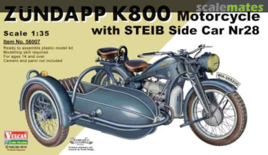 Boxart Zündapp K800 Motorcycle 56007 Vulcan Scale Models