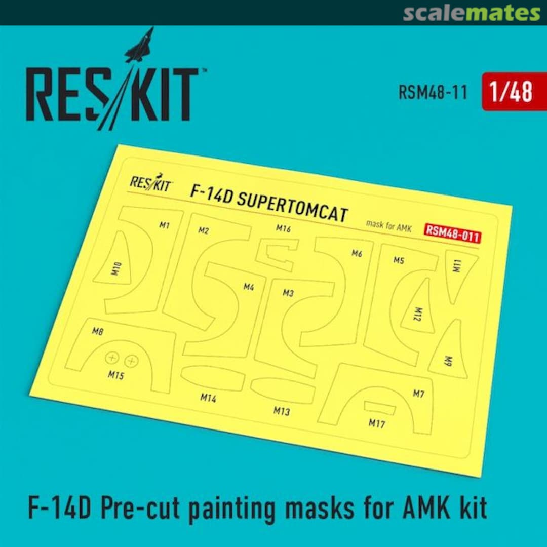 Boxart F-14D - pre-cut painting masks RSM48-0011 ResKit