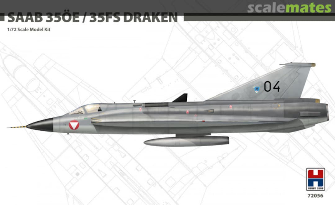 Boxart Saab 35ÖE/35FS Draken 72056 Hobby 2000