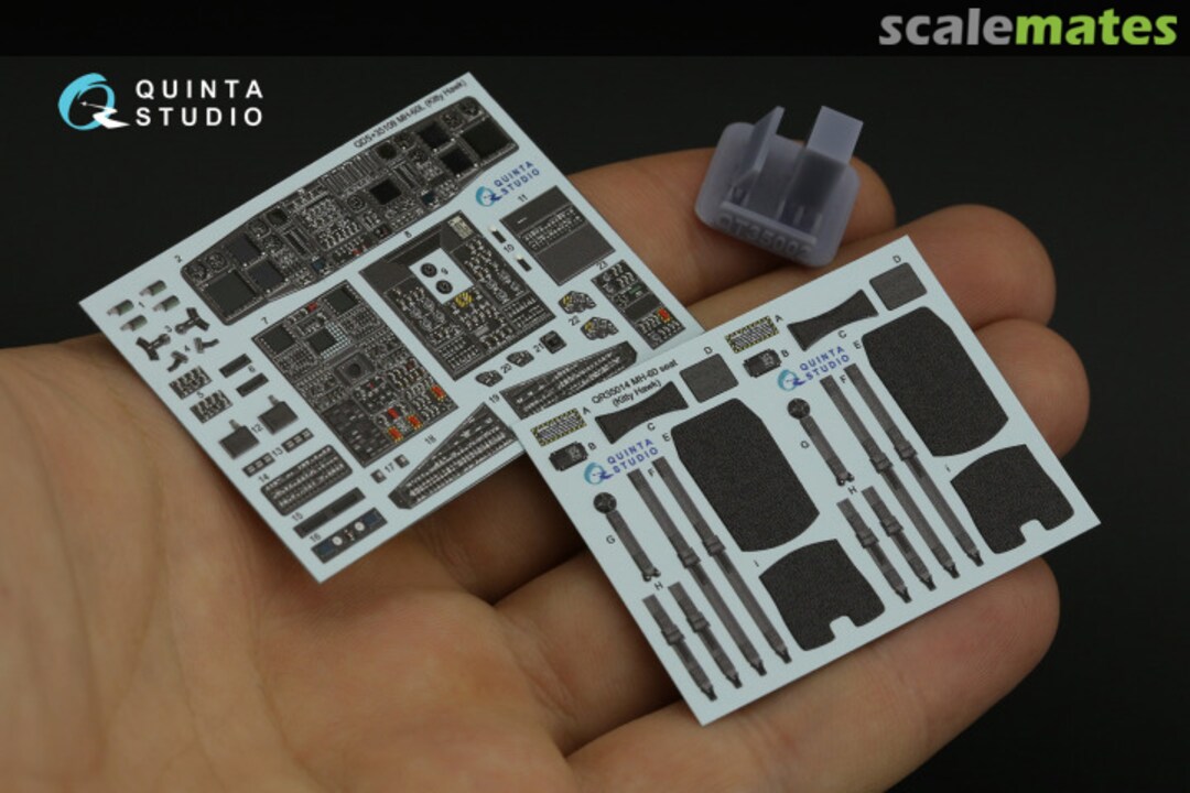 Contents MH-60L interior 3D decals with 3D-printed resin parts QD+35108 Quinta Studio