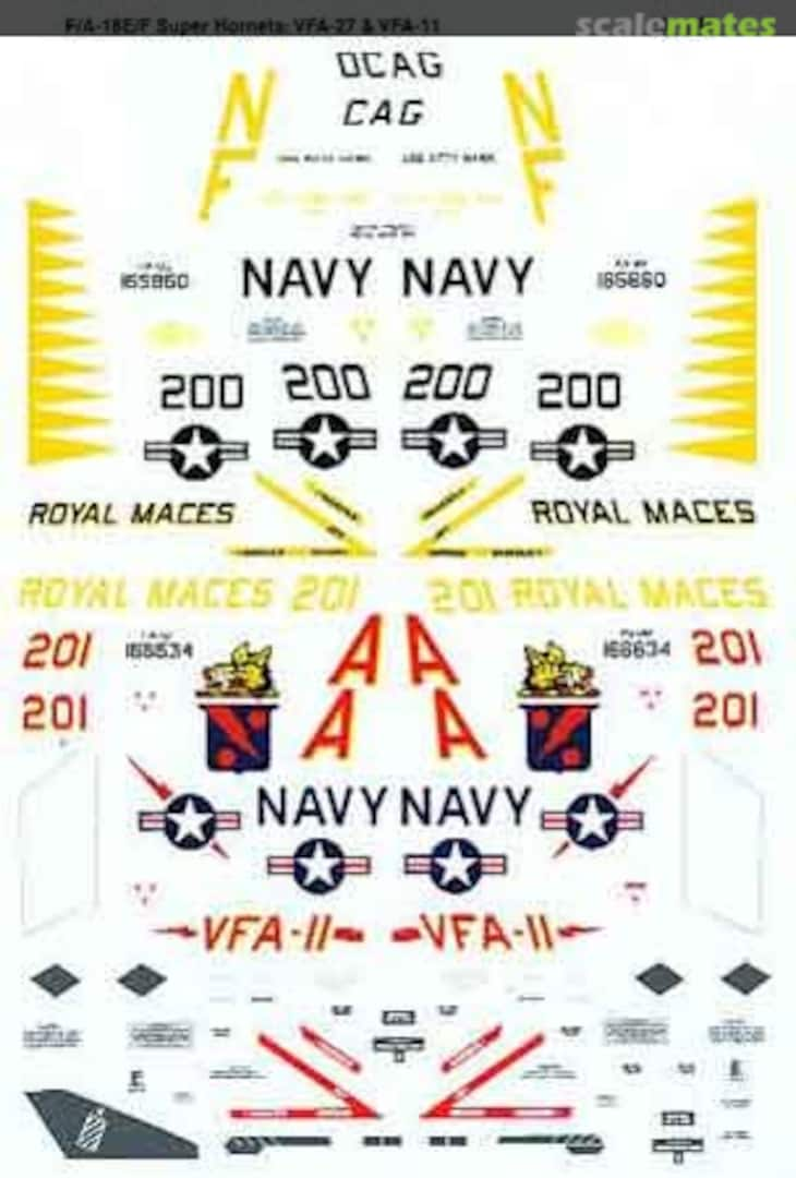 Boxart F/A-18E/F Super Hornets: VFA-27 & VFA-11 48-1046 Microscale