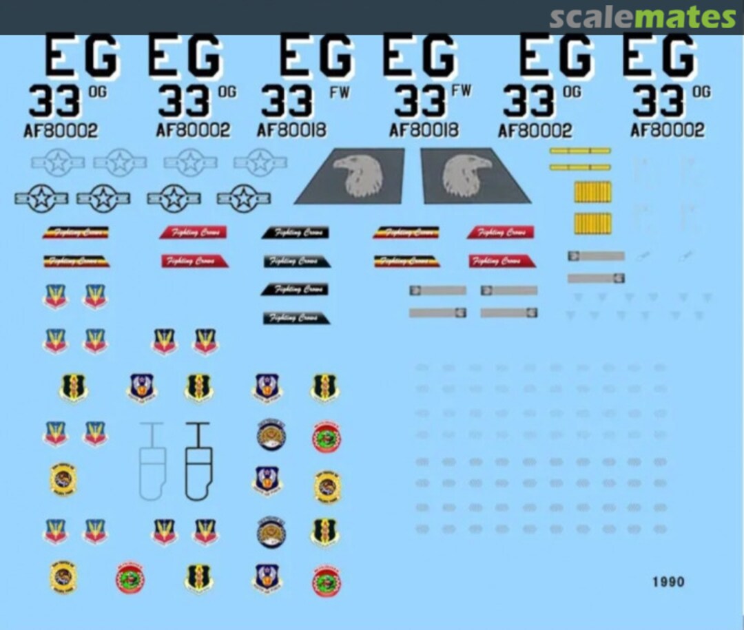 Boxart F-15C Military Aircraft Insignia 1990 globaltoy