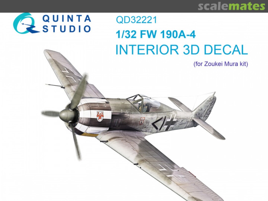 Boxart FW 190A-4 interior 3D decals QD32221 Quinta Studio