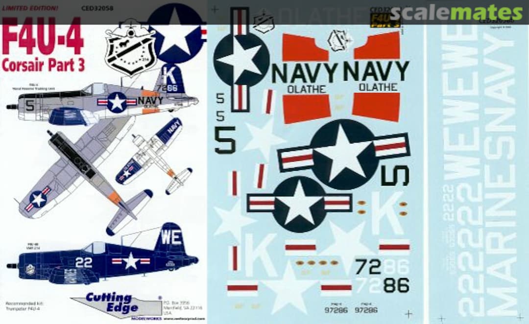 Boxart F4U-4 Corsair Part 3 CED32058 Cutting Edge Modelworks