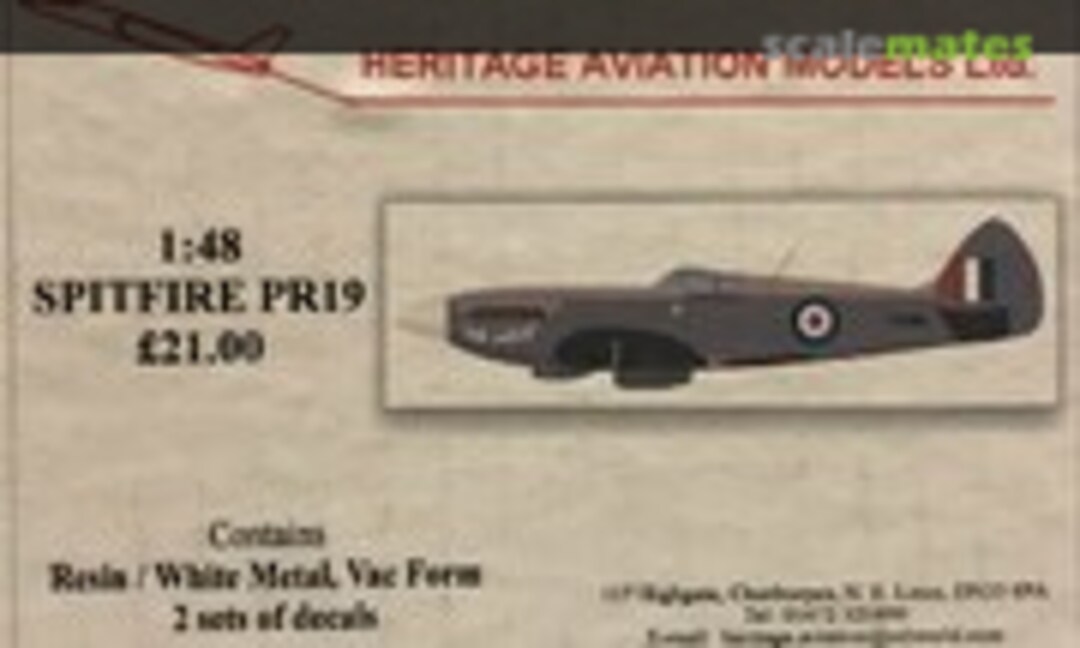 1:48 Spitfire PR19 (Heritage Aviation Models 480009)