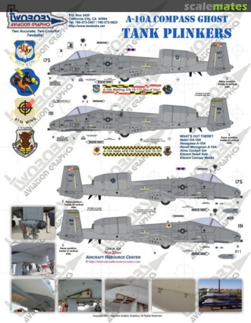 Boxart A-10A Compass Ghost Tank Plinkers 72-007 TwoBobs Aviation Graphics