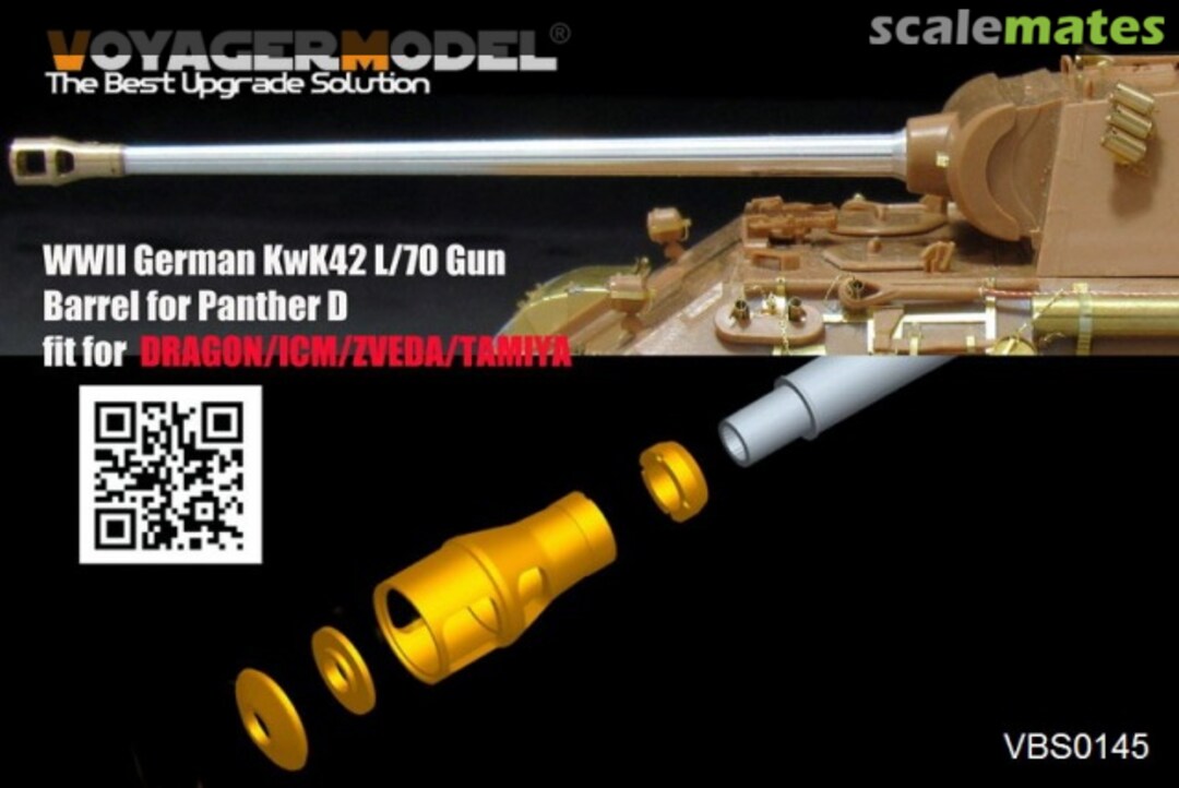 Boxart KwK42 L/70 Gun Barrel for Panther D VBS0145 Voyager Model