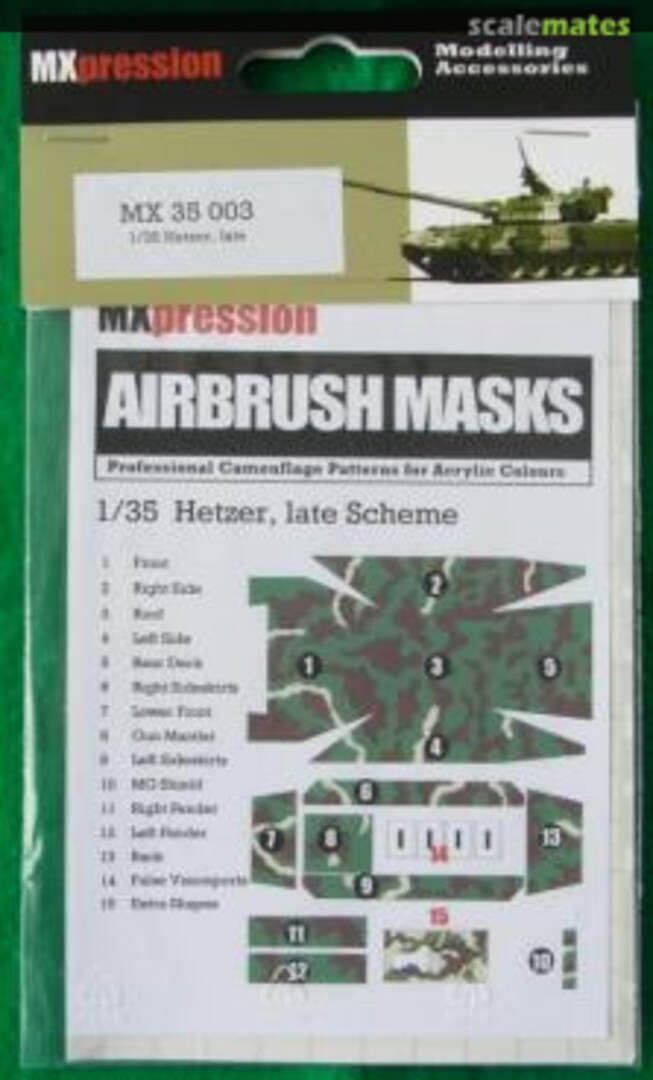 Boxart Hetzer late, Airbrush Mask MX35003 MXpression