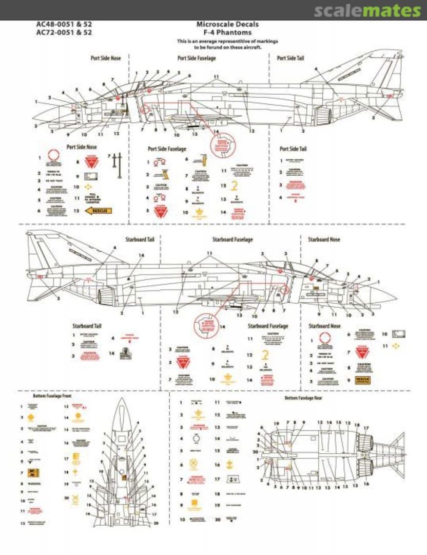 Contents F-4 Phantom II Assorted Versions AC72-0051 Microscale