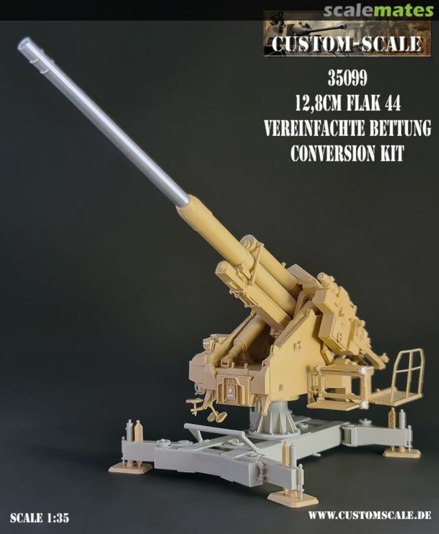 Boxart 12,8cm Flak 44 vereinfachte Bettung Conversion Kit 35099 Custom-Scale