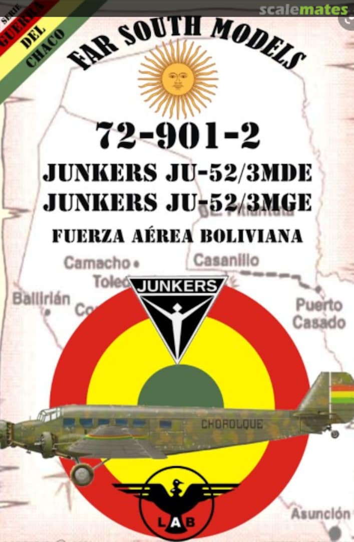 Boxart Junkers Ju-52/3MDE(3MGE) 72-901-2 Far South Models